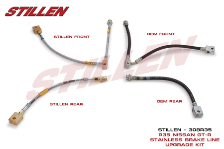 STILLEN GT-R Stainless Brake Lines Versus OEM