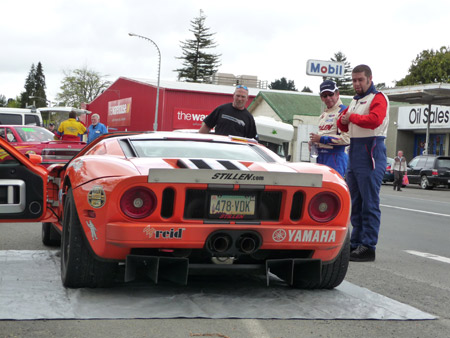 Kyle Millen & Steve Millen with the STILLEN Ford GT at the Targa Rally