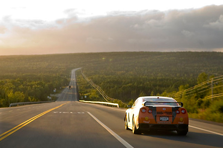 STILLEN GT-R in transit to Gander after Monday's rally stages. 