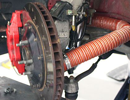 Stillen 370z brake cooling kit installed