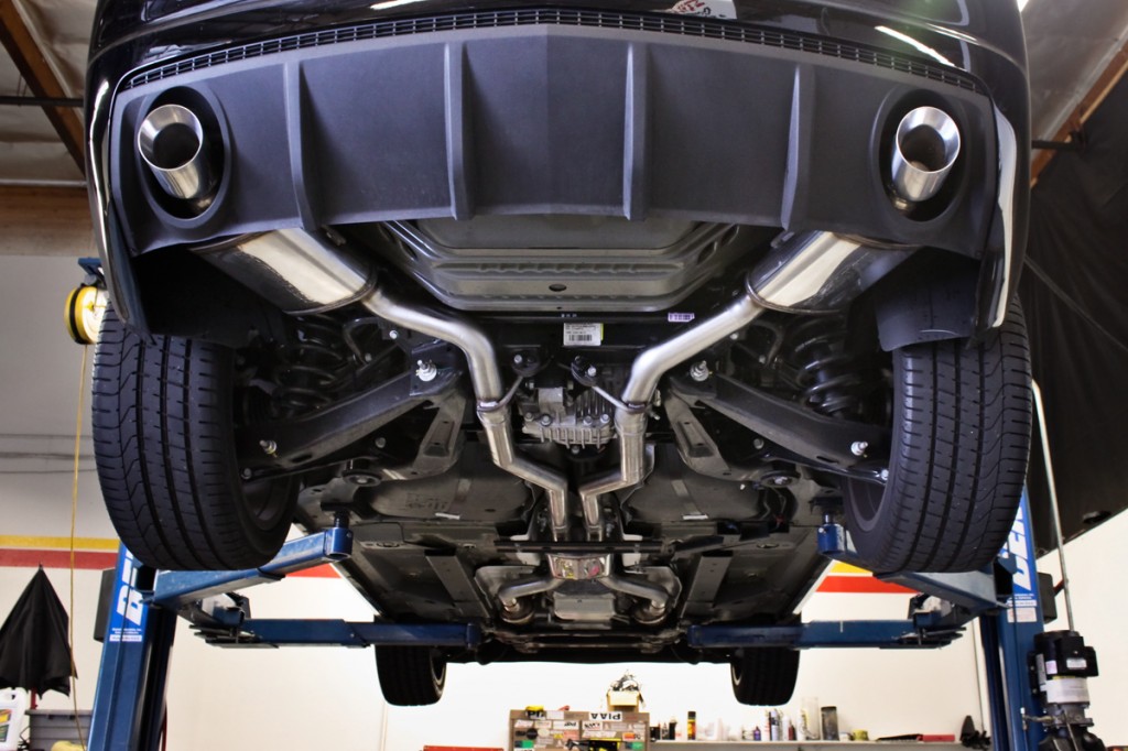 Camaro SS Magnaflow Catback Exhaust Installed bottom view