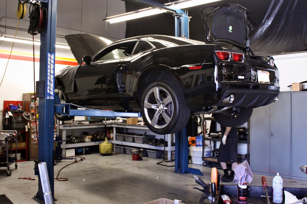 2010 Chevy Camaro SS on rack