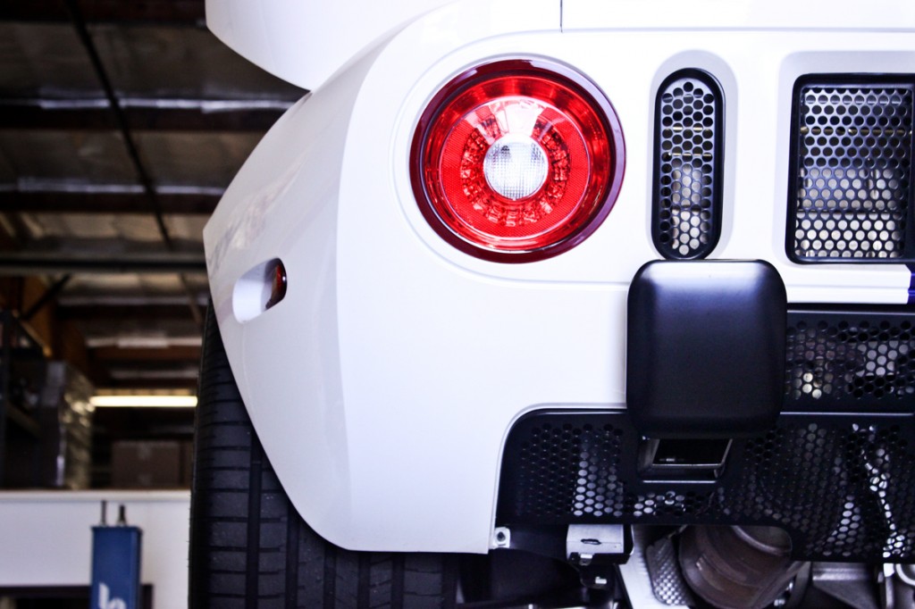 white ford gt rear tail light