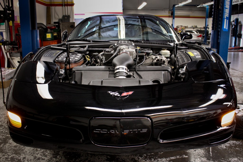 magnuson corvette supercharger install front view