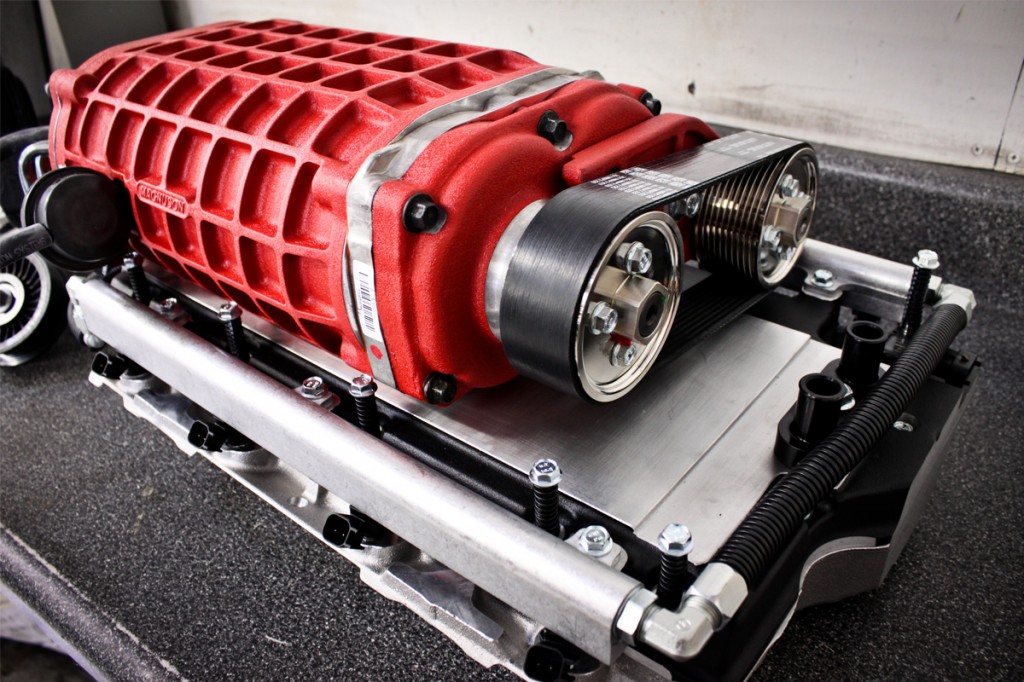 Wrinkle Red Magnuson Camaro Supercharger