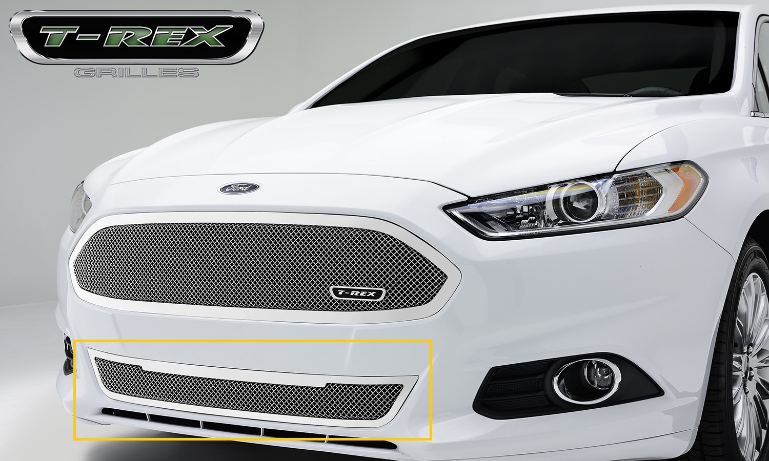 T-Rex 55531 - 2013-2014 Ford Fusion Upper Class Mesh Grille – Bumper Replacement