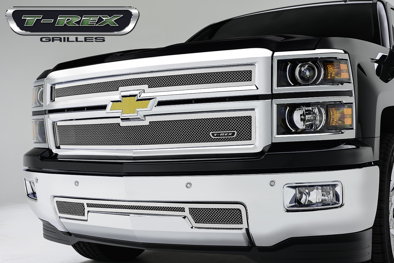 T-Rex 2014 Chevy Silverado 1500 Upper Class Polished Stainless Mesh Grille