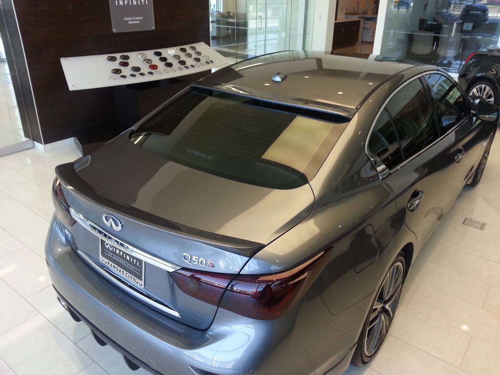 Infiniti of Kansas City Q50 with STILLEN Roof Wing and Trunk Wing, and Roof Wing