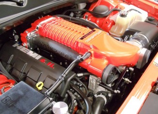 Whipple Supercharger Kit Installed on a Dodge Challenger SRT8