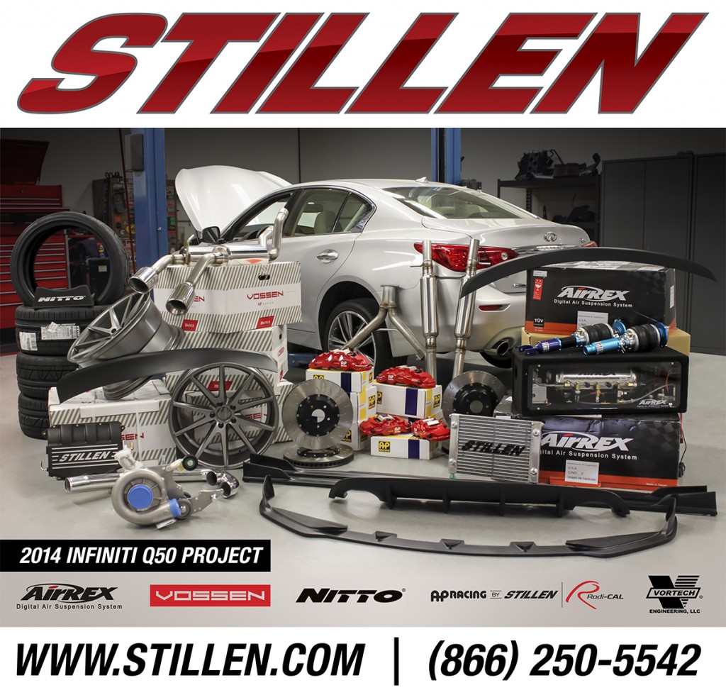 STILLEN SEMA Q50 with STILLEN Performance Parts & Body Components, AirRex Suspension, Vossen Wheels and Nitto Tires