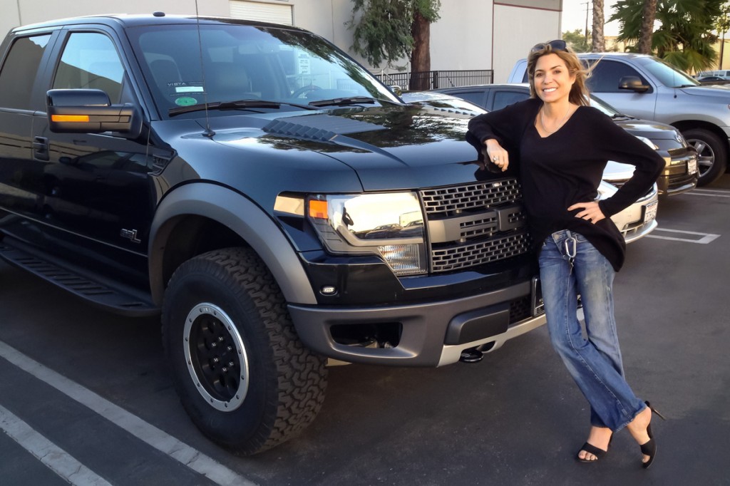 A proud owner and her Whipple supercharged 2014 Raptor with Magnaflow exhaust