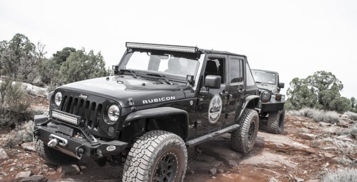 Eibach PRO-TRUCK shocks on Jeep in Moab Desert