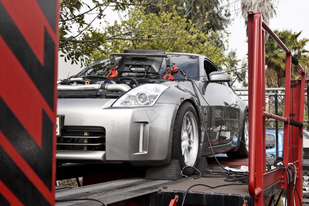 Supercharged Silver 350Z on Dyno-3