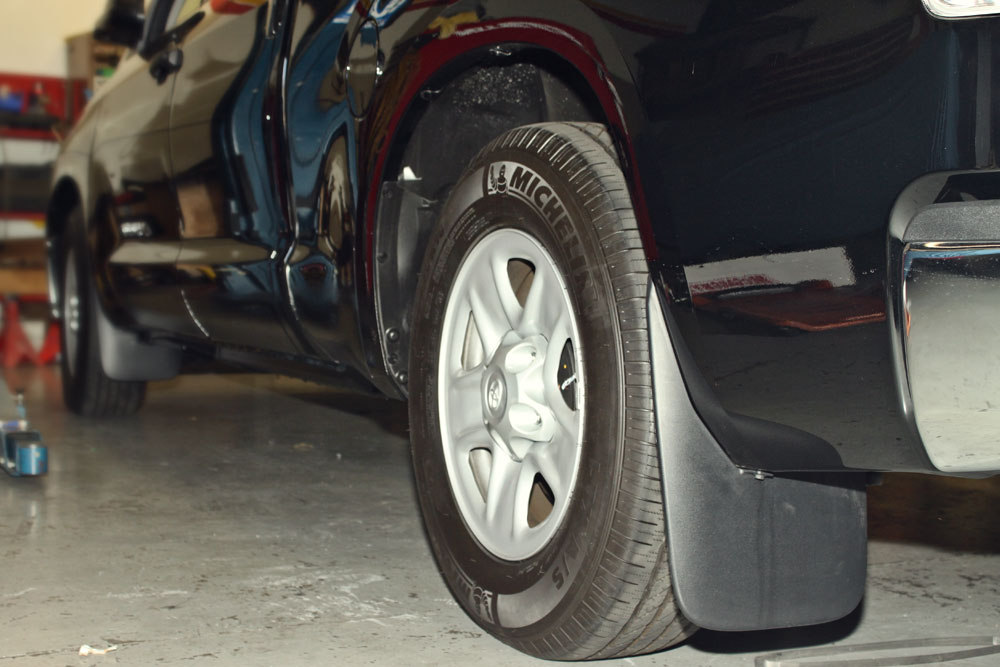 Rear Angle of Lowered 2013 Toyota Tundra