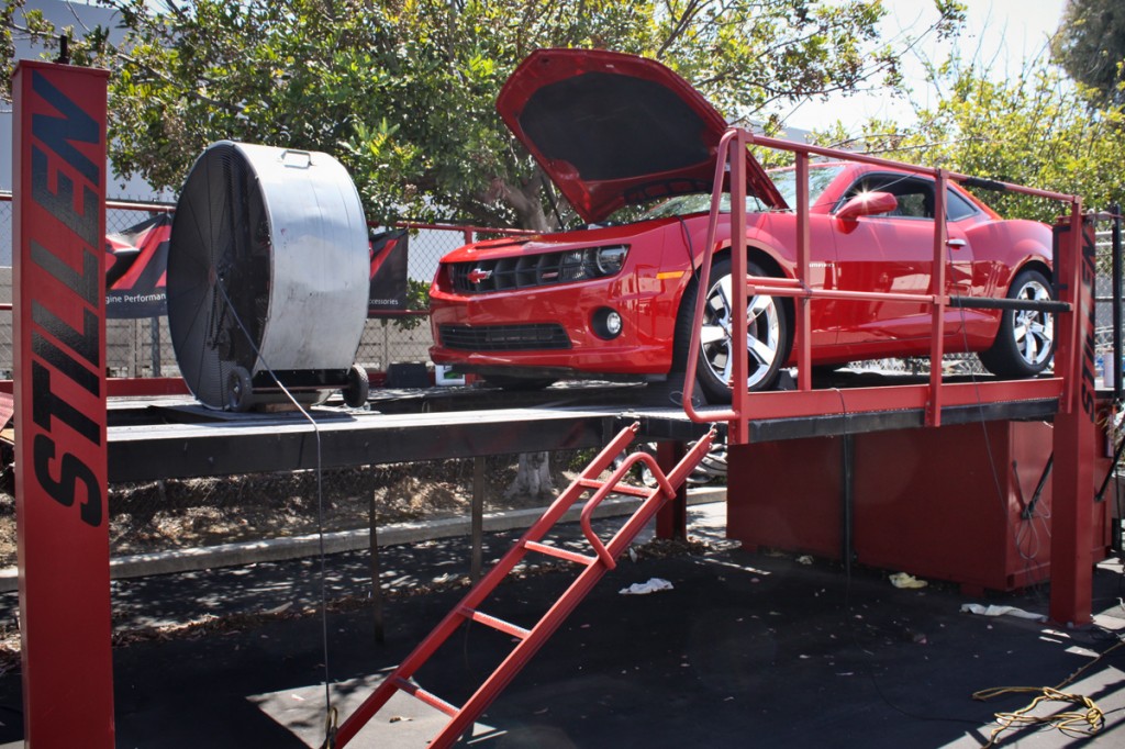 Supercharged Camaro SS on Dyno Front