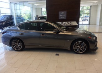 Infiniti of Kansas Q50 with STILLEN Cat-Back Exhaust, Cold Air Intakes, Diffuser, Roof Wing and Trunk Wing, and Roof Wing - Available at Infiniti of Kansas City